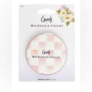 MacKenzie-Childs Pink and White Mirror Compact